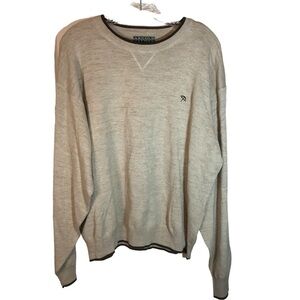 Arnold Palmer sportswear men’s crewneck sweater size XL wool cotton blend tan
